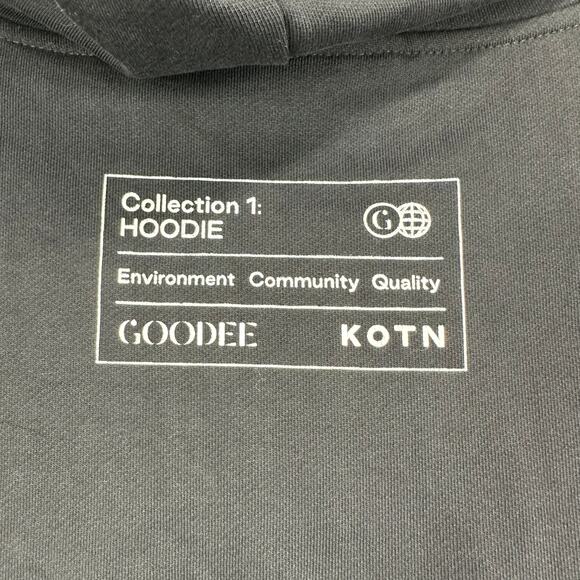 Goode x Kotn NWT Men's Black Pullover Hoodie Size Small Embroidered 100% Cotton - Picture 3 of 11
